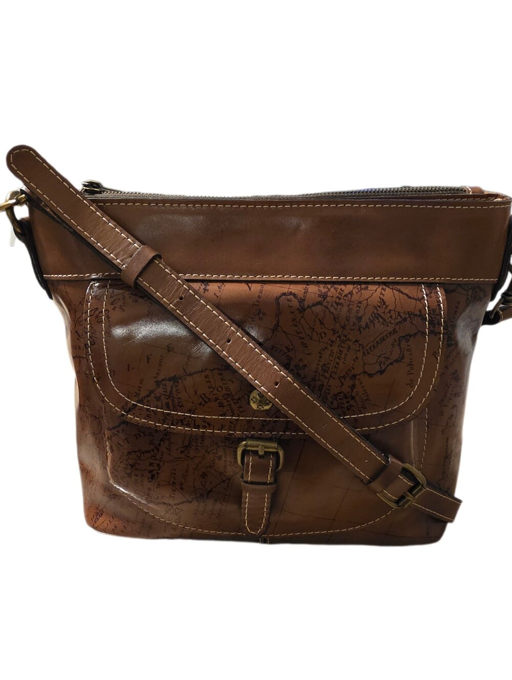 Patricia Nash Tuscania Signature Map Crossbody/Shoulder Bag EUC⁰